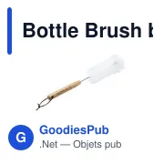 Brosse de nettoyage personnalisable pour bouteilles avec logo - Miniature 3