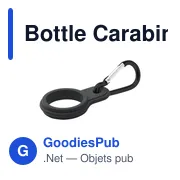 Mousqueton pour bouteille personnalisable avec logo - Bottle Carabiner - Miniature 1