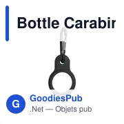 Mousqueton pour bouteille personnalisable avec logo - Bottle Carabiner - Miniature 2