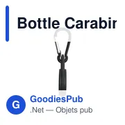 Mousqueton pour bouteille personnalisable avec logo - Bottle Carabiner - Miniature 3