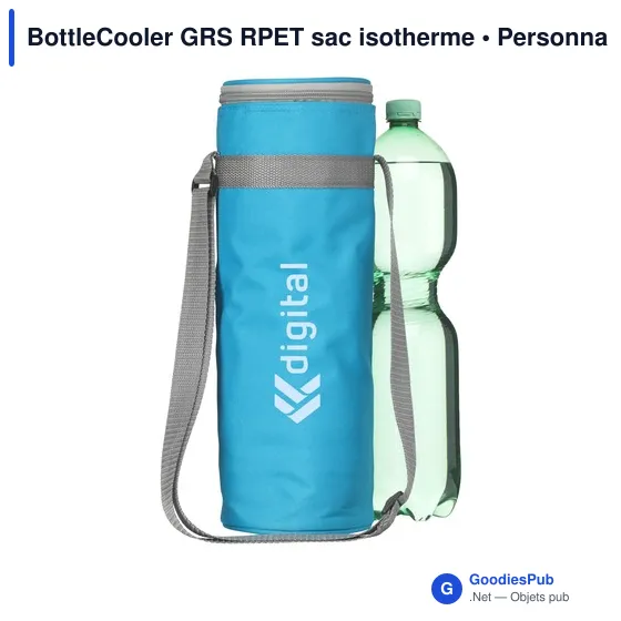 Sac isotherme personnalisable BottleCooler GRS RPET avec logo - Image 2