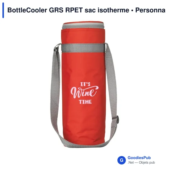 Sac isotherme personnalisable BottleCooler GRS RPET avec logo - Image 12