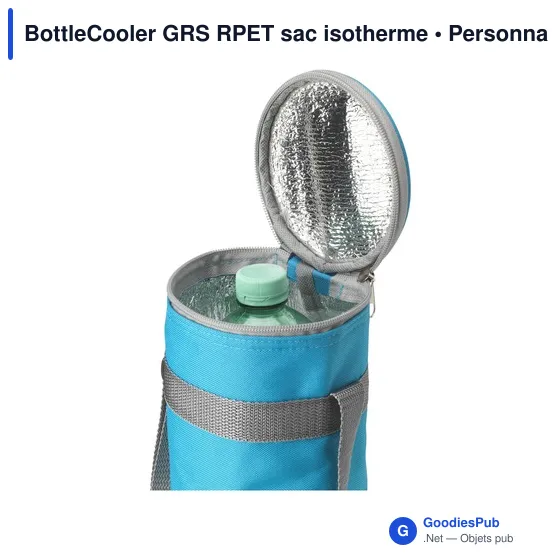 Sac isotherme personnalisable BottleCooler GRS RPET avec logo - Image 3
