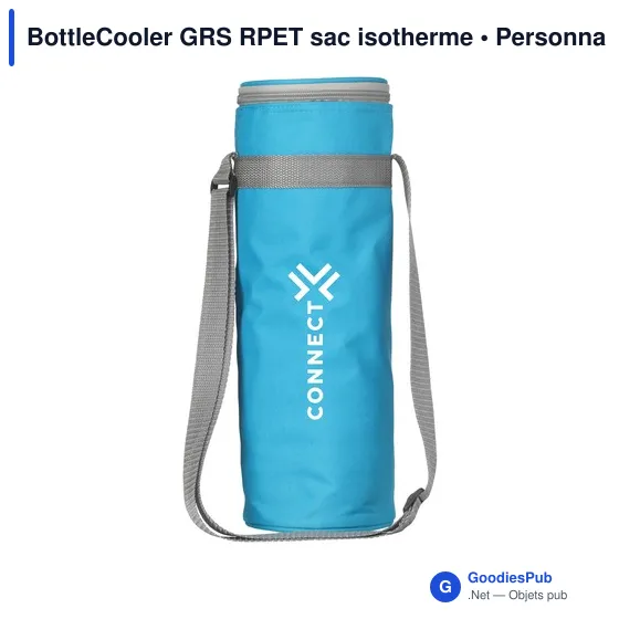 Sac isotherme personnalisable BottleCooler GRS RPET avec logo - Image 6