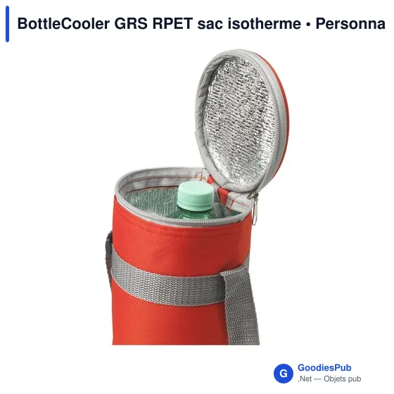 Sac isotherme personnalisable BottleCooler GRS RPET avec logo - Image 9