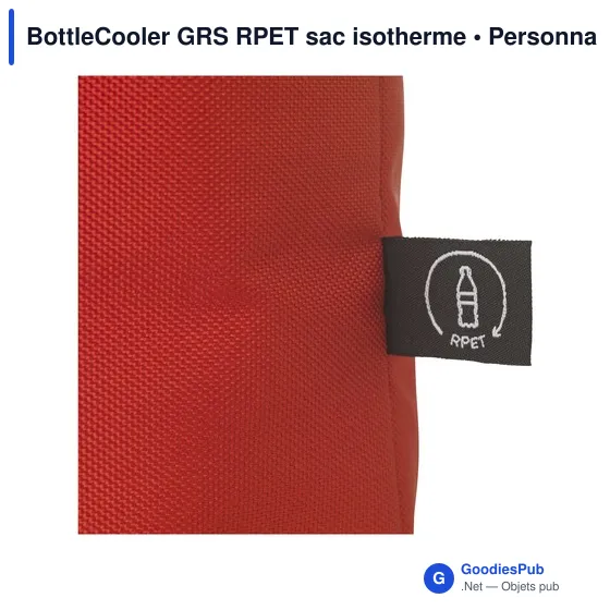 Sac isotherme personnalisable BottleCooler GRS RPET avec logo - Image 10