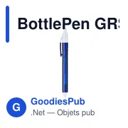 Stylo à bille personnalisable BottlePen GRS RPET avec logo - Miniature 1