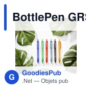 Stylo à bille personnalisable BottlePen GRS RPET avec logo - Miniature 4