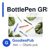 Stylo à bille personnalisable BottlePen GRS RPET avec logo - Miniature 8