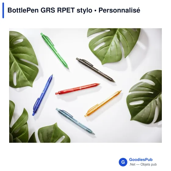 Stylo à bille personnalisable BottlePen GRS RPET avec logo - Image 8