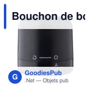Bouchon de bouteille personnalisable en ABS Jareth avec logo - Miniature 1