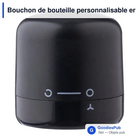 Bouchon de bouteille personnalisable en ABS Jareth avec logo