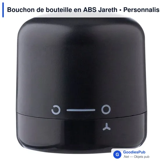 Bouchon de bouteille personnalisable en ABS Jareth avec logo - Image 1