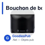 Bouchon de bouteille personnalisable en ABS Jareth avec logo - Miniature 2