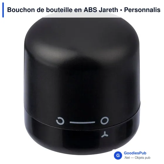 Bouchon de bouteille personnalisable en ABS Jareth avec logo - Image 2