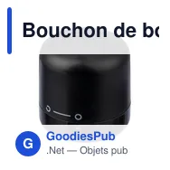 Bouchon de bouteille personnalisable en ABS Jareth avec logo - Miniature 4