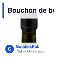 Bouchon de bouteille personnalisable en ABS Jareth avec logo - Miniature 6