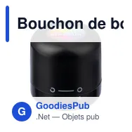 Bouchon de bouteille personnalisable en ABS Jareth avec logo - Miniature 7