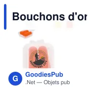 Bouchons d'oreilles personnalisables en mousse EN 352-2 SNR 37 dB avec logo - Pro - Miniature 1