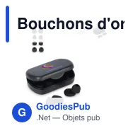 Bouchons d'oreille personnalisables en silicone avec logo - Travel-Comfort - Miniature 1