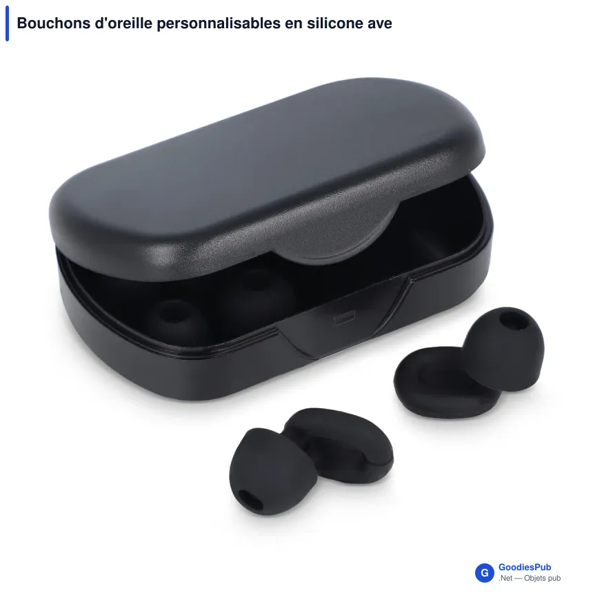 Bouchons d'oreille personnalisables en silicone avec logo - Travel-Comfort - Image 3