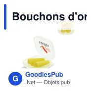 Bouchons d'oreilles personnalisables en mousse avec étui et logo - Jaune - Miniature 1