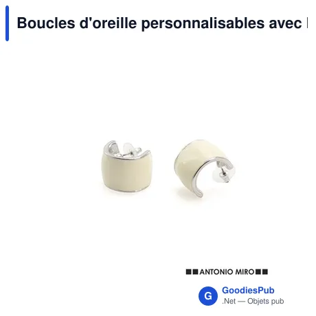 Boucles d'oreille personnalisables avec logo - Moss