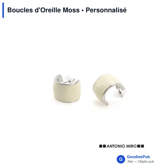 Boucles d'oreille personnalisables avec logo - Moss - Image 1