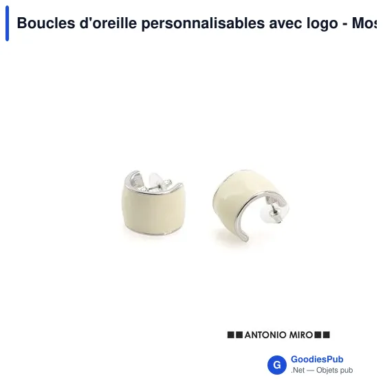 Boucles d'oreille personnalisables avec logo - Moss - Image 2