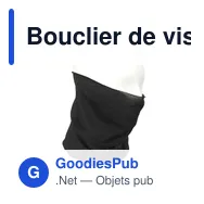 Bouclier de visage et de cou personnalisable avec logo | Oskarine - Miniature 1