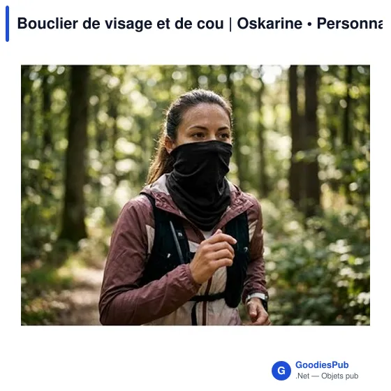 Bouclier de visage et de cou personnalisable avec logo | Oskarine - Image 2