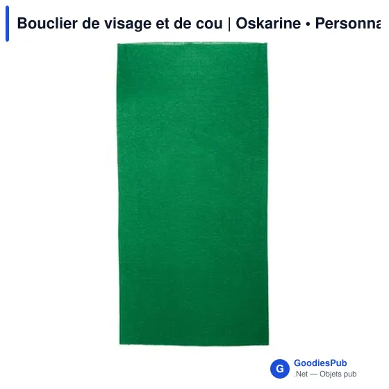 Bouclier de visage et de cou personnalisable avec logo | Oskarine - Image 12