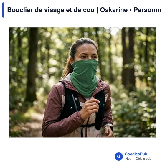 Bouclier de visage et de cou personnalisable avec logo | Oskarine - Image 10
