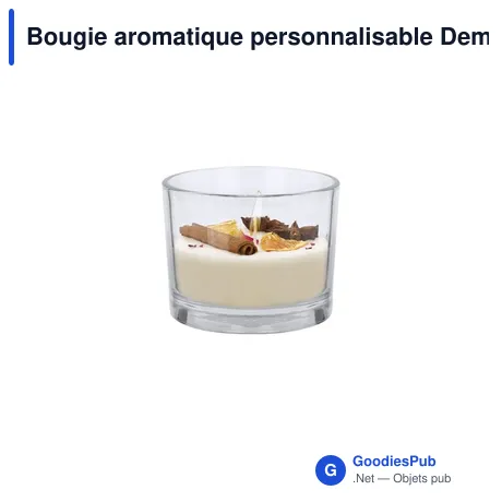 Bougie aromatique personnalisable Dempsey avec logo