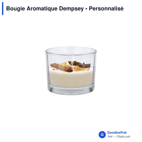 Bougie aromatique personnalisable Dempsey avec logo - Image 1