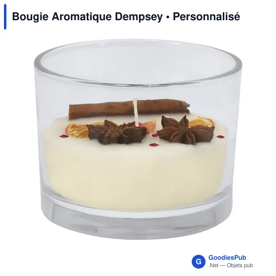 Bougie aromatique personnalisable Dempsey avec logo - Image 2