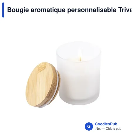 Bougie aromatique personnalisable Trivak avec logo - Déco maison