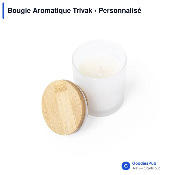 Bougie aromatique personnalisable Trivak avec logo - Déco maison - Image 2