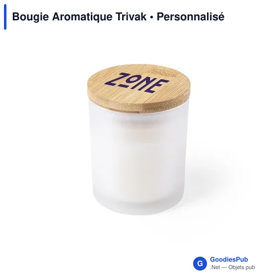 Bougie aromatique personnalisable Trivak avec logo - Déco maison - Image 3
