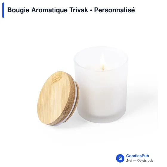 Bougie aromatique personnalisable Trivak avec logo - Déco maison - Image 4