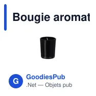 Bougie aromatique personnalisable en verre avec logo - Vilbur - Miniature 1