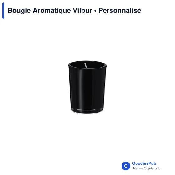 Bougie aromatique personnalisable en verre avec logo - Vilbur - Image 1
