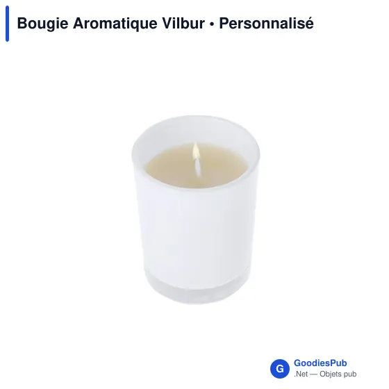 Bougie aromatique personnalisable en verre avec logo - Vilbur - Image 2