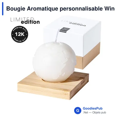 Bougie Aromatique personnalisable Windu avec logo pour entreprises