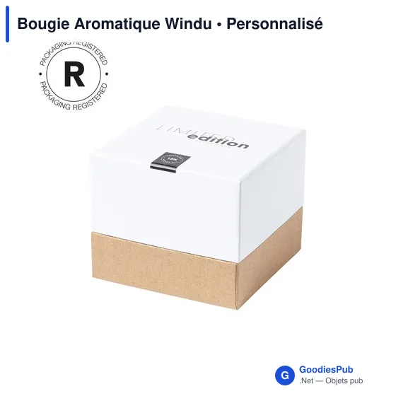 Bougie Aromatique personnalisable Windu avec logo pour entreprises - Image 2