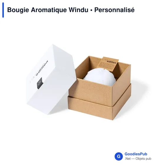 Bougie Aromatique personnalisable Windu avec logo pour entreprises - Image 3