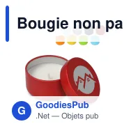 Bougie non parfumée personnalisable en boîte recyclée avec logo - Asana - Miniature 1