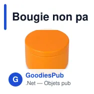 Bougie non parfumée personnalisable en boîte recyclée avec logo - Asana - Miniature 5