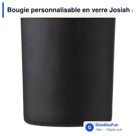 Bougie personnalisable en verre Josiah avec logo