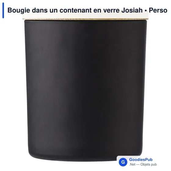Bougie personnalisable en verre Josiah avec logo - Image 1